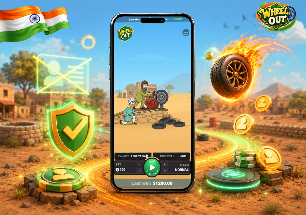 Trial mode concept with a smartphone, virtual credits and a calm practice session before real-money play